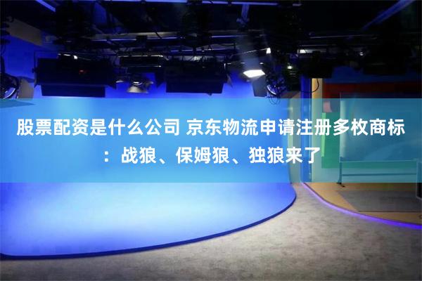 股票配资是什么公司 京东物流申请注册多枚商标：战狼、保姆狼、独狼来了