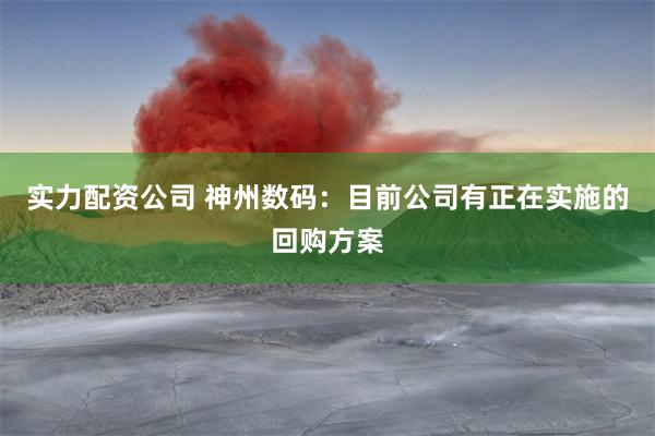 实力配资公司 神州数码：目前公司有正在实施的回购方案