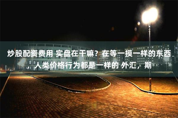 炒股配资费用 实盘在干嘛？在等一摸一样的东西，人类价格行为都是一样的 外汇，期