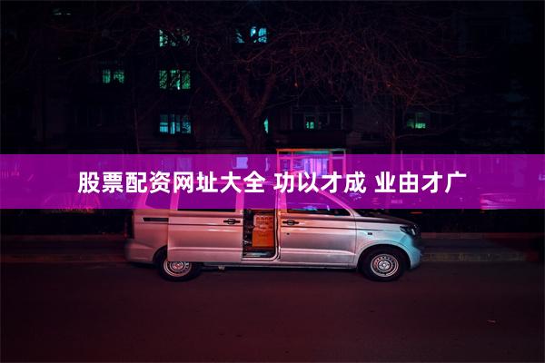股票配资网址大全 功以才成 业由才广