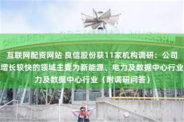 互联网配资网站 良信股份获11家机构调研：公司2025年一季度增长较快的领域主要为新能源、电力及数据中心行业（附调研问答）